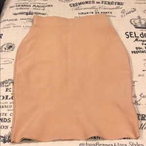 Gold Bandage Midi Skirt